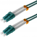 helos LWL OM3 Patchkabel Duplex LSZH 3,0mm LC/LC aqua 1,0m