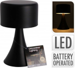 Home Styling Collection Juoda metalinė LED stalinė lemputė be laido 20,5 cm