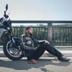 Vyri&scaron;ka odinė motociklininko striukė W-TEC Sheawen Vintage
