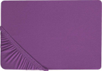 Beliani Lak&scaron;tas su gumine juosta 180 x 200 cm medvilnė violetinė JANBU