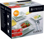 Vakarienės rinkinys 6 asmenims Kubiko 18 dalių AMBITION