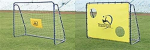 Lengvai surenkami mobilūs futbolo vartai + atmu&scaron;imo sienelė Spartan 213x152x76cm