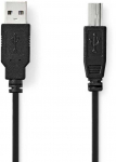 Kabelis USB Nedis USB-A - USB-B 1 m Juodas (CCGL60100BK10)