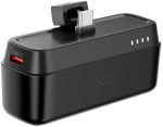 XO power bank mini PR244 20W 5000 mAh su USB-C jungtimi juodos spalvos