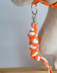 Super Hobby Horse Pavadėlis hobi arkliukui, neoninės oranžinės ir baltos spalvos