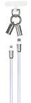 Devia kabelis lanyard 2in1 PD USB-C - Lightning 1,2 m 27W violetinės spalvos