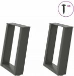 Kavos staliuko kojelės, 2 vnt., antracito spalvos, 28x(42-43) cm, plienas