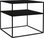 Customform Kavos staliukas, TENSIO 2 FLOOR METAL 50, 50x50x45 cm, Juoda