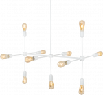 Pakabinamas &scaron;viestuvas Customform Lubinė lempa, TRISO 6, 0.8x0.8 m, Juoda