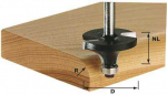 Apvalinimo freza su dvejais skirtingo diametro guoliais Festool 12,7/19/59 mm