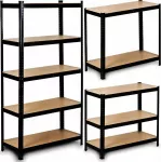 Funfit Metalinė laikymo lentyna 150x75x30 cm JUODA