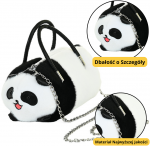 Lean Toys Pliu&scaron;inė panda rankinė su metaline grandine, 20 cm
