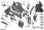 BMW X7 G07 De&scaron;inės Svorio Akies Dangtis Originalus 51479495502