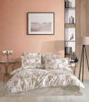 Riposo RENFORCE medvilnės patalynės komplektas RIGA BEIGE 200x220 cm