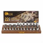 Forcekraft lizdų rinkinys 1/2" 22 vnt. (6 ta&scaron;kų)