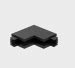 Magnetinės sistemos bėgelio MICRO_LINE L formos vidinis sujungimas, juodas