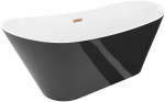 Vonia Mexen Dora, 150 x 75 cm, Baltas/Juodas + Brushed copper persipylimas