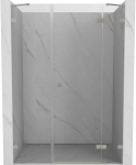 Du&scaron;o durys Mexen Lunar, de&scaron;ininės, 145 cm, transparent/brushed nickel