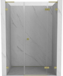 Gold Du&scaron;o durys Mexen Lunar L, de&scaron;inė, 150 cm, transparent/brushed auksinis