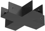 Linijinės sistemos XFORT bėgelio X formos sujungimas, juodas, FRT01XC SBK