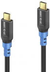PureLink FI-U400-005-PCK, 0.5 m, USB C, USB C, USB4 Gen 2x2, 20 Gbit/s, Juodas, Mėlyna