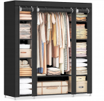 Sulankstoma medžiaginė drabužių spinta, Happy people AM-1, juoda