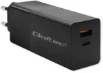 QOLTEC Įkroviklis GAN POWER PRO | 1XUSB-C | 1XUSB | 100W | 5-20V | 1.5-5A | PD | Juoda