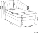 Sofa Beliani Kairinis gultas ALLIER, veliūras, smėlio spalvos