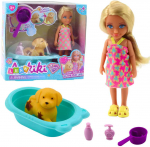 Mini lėlė Ankiki su &scaron;uniuku ir maudymo priedais