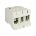 Elektro Plast 48.3151 3 polių paskirstymo-&scaron;akos blokas AL/CU 3x150mm2 pilkas plok&scaron;čias montavimas ir TH bėgelis WLZ35/3x150/s 48.3151