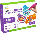 Usorteret &bdquo;myFirst 3dPen Make Creator Kit&ldquo; &ndash; kūrybinis 3D rinkinys, kuriame yra &bdquo;3dPen Make&ldquo; ra&scaron;iklis, 3 teminiai rinkiniai, 3 judantys modeliai ir PCL (raudoni) papildymai.