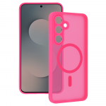 Tel Protect Aura Matte Magsafe dėklas skirtas Samsung Galaxy S25 FE hot rožinės spalvos