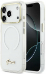 &bdquo;Guess IML Gradient Script&ldquo; metalinis &bdquo;MagSafe&ldquo; dėklas, skirtas &bdquo;iPhone 17 Pro Max&ldquo; &ndash; Baltas