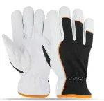 Darbinės pir&scaron;tinės, odinės, sniego, kum&scaron;tinės, Forte Tools AB3383, baltos/juodos, 11