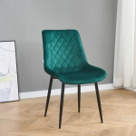 Re-stock Furniture Aksominė kėdė &bdquo;Lugano&ldquo;, žalia