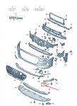 VAG AUDI E TRON GE Priekinis Kairysis Bamperio Spoileris Originalus 4KE8070614W3