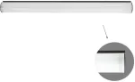 20W LED linijinis pavir&scaron;inis &scaron;viestuvas TUBE, juodas, 3000K, 600mm, 3919-01060-3-B-N