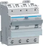 Hager RCBO. I&scaron;vestinis. Skiriamasis. Su nuliniu laidininku. 4P 6kA B 10A