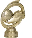 Auksinė plastikinė figūrėlė &ndash; futbolo kamuolys