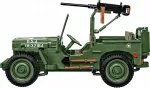 Maketas - COBI - Willys MB ir Priekaba - Žalias - Plastikas - Nuo 8 metų
