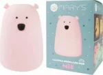 Ecolight MARY'S LED naktinė lempa Me&scaron;kiukas didelis rožinis RGB + &Scaron;iltai balta spalva
