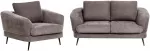 Sofa Beliani 3 asmenų svetainės baldų komplektas KJAER, &scaron;enilas, smėlio ir pilkos spalvos