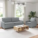 Sofa Sofos komplektas 2 vnt. &Scaron;viesiai pilka Audinys