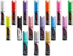 UNI-BALL Kreidos markeris Uni Chalk PWE-8K metalik raudonas -