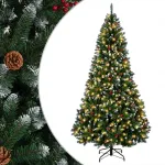 Dirbtinė Sulankstoma Kalėdų Eglutė 240 cm 300 LED &Scaron;ilta balta