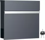 Wiltec pa&scaron;to dėžutė V50 i&scaron; cinkuoto plieno, antracito spalvos, rakinama, 60990
