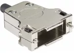 Alco HARTING 09 67 025 0344 09670250344 D-SUB korpusas, polių skaičius: 25, metalinis, 180&deg;, sidabrinis, 1 vnt.