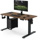 Stalinių Jan Nowak Elektrinis reguliuojamo auk&scaron;čio ergonominis antracito/rie&scaron;utmedžio, 1200x600 mm: ARIA (5907367517538)