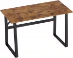 Aosom Ra&scaron;omasis stalas, plieno rėmas, rusvai rudas ir juodas, 120 x 60 x 76 cm
