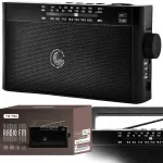 Renew Force Virtuvinis radijas su akumuliatoriumi, ne&scaron;iojamas, bluetooth, usb, fm, stilingas retro